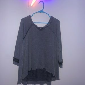 Free People grey blouse